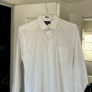 J Crew White Dress Shirt. Medium- 15-15.5.
